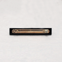 Graphic Onyx Gold & Pearl Victorian Brooch
