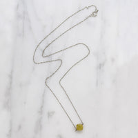 Refined Faceted Green Diamond Bead Necklace by brunet