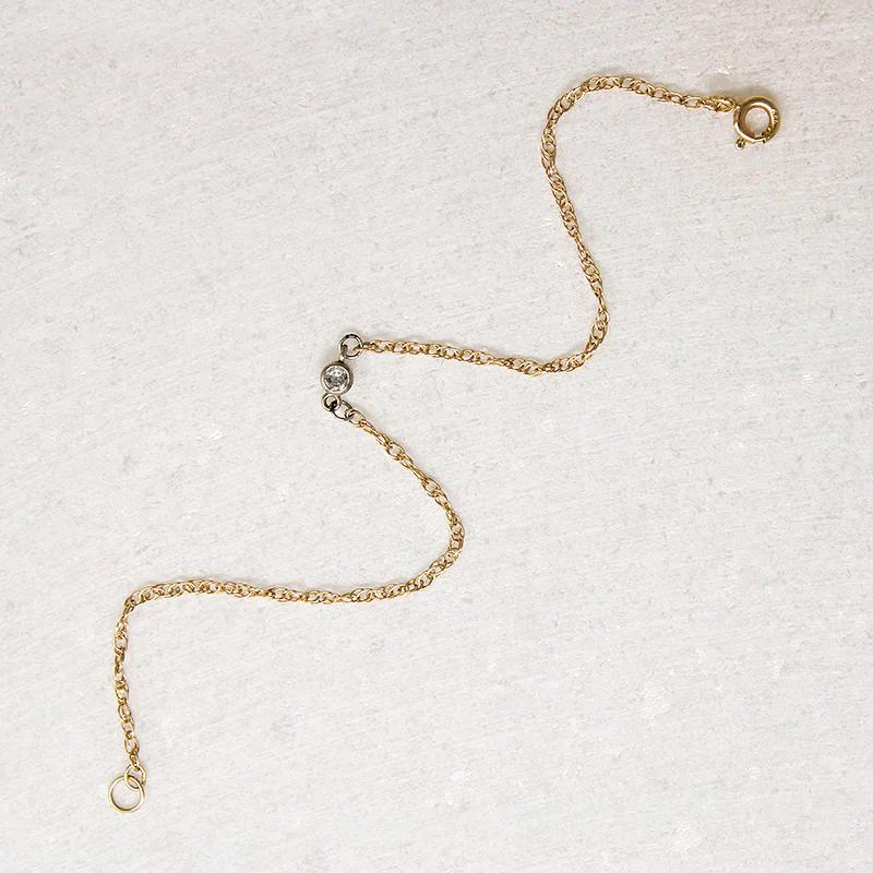 Delicate Diamond Two-Tone Gold Bracelet by brunet