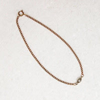 Rosy Gold Curb and Diamond Navette Bracelet by brunet
