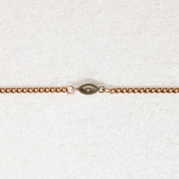 Rosy Gold Curb and Diamond Navette Bracelet by brunet