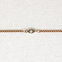 Rosy Gold Curb and Diamond Navette Bracelet by brunet