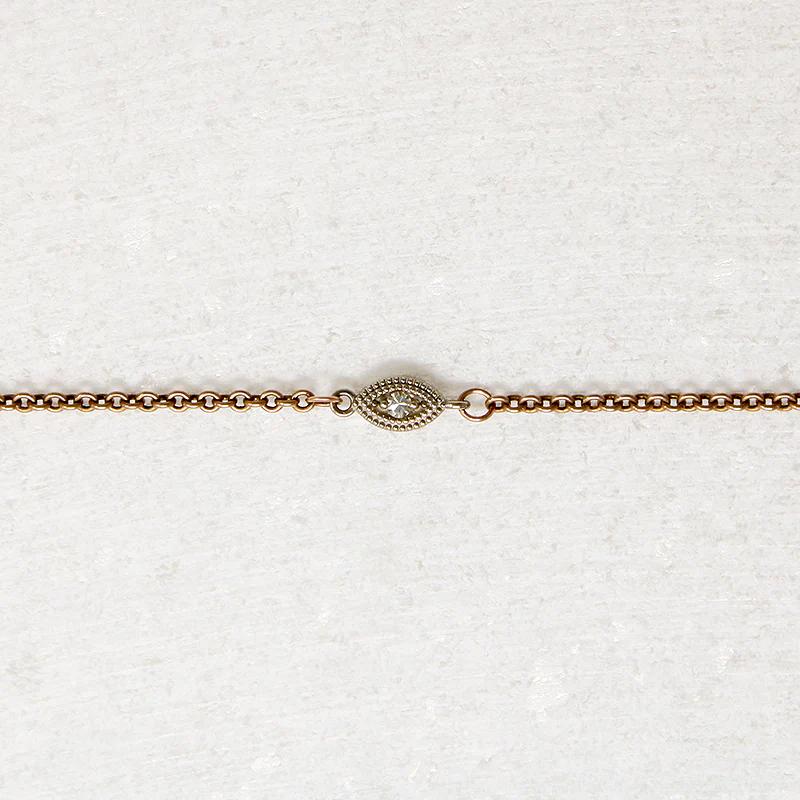 Rose & White Gold Bracelet with Diamond Accent by brunet