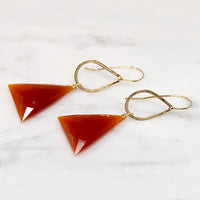 Cairo Gold & Carnelian Earrings by brunet