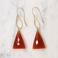 Cairo Gold & Carnelian Earrings by brunet