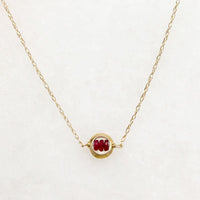Scarlet Ruby in Gold "O" Necklace by brunet
