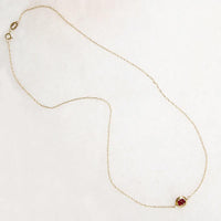 Scarlet Ruby in Gold "O" Necklace by brunet