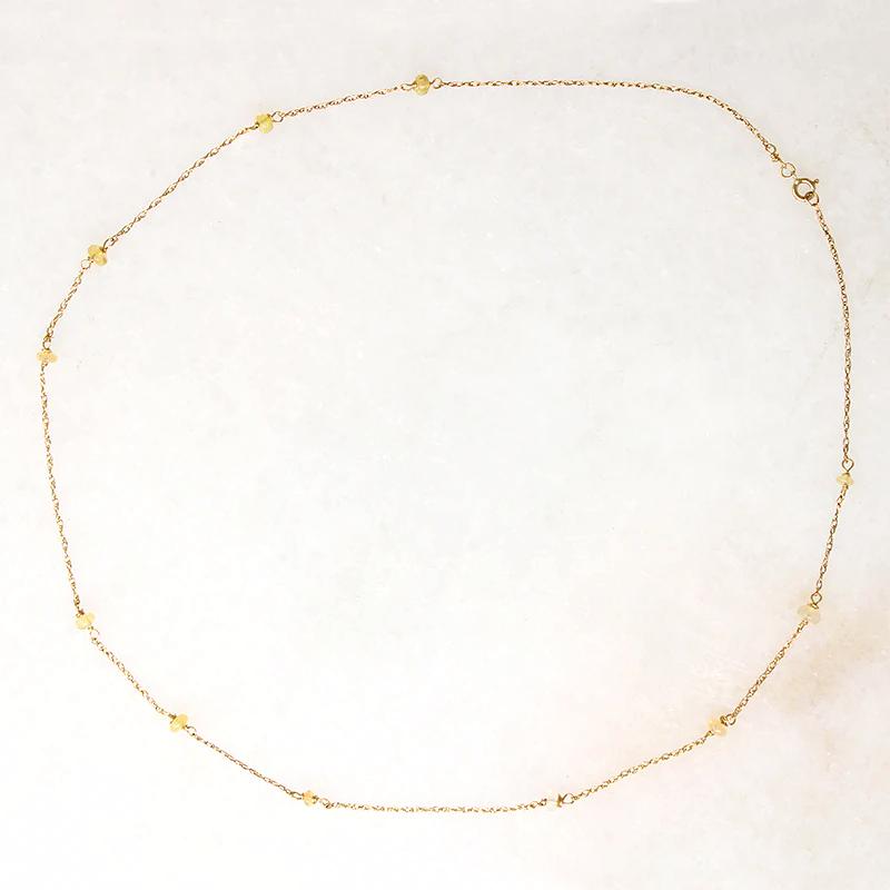 Magical Opal Bead Station Necklace by brunet