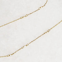Tiny Pearl Stations Necklace by brunet