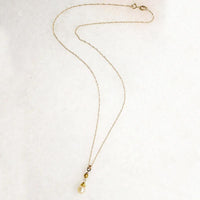 Pearl & Vintage Gold Drop Necklace by brunet