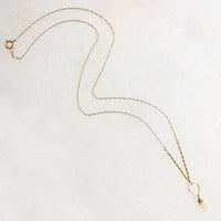 Opal Drop Necklace with Handmade Gold Detail by brunet