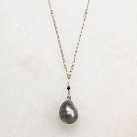 Tahitian Pearl & Black Diamond Necklace by brunet