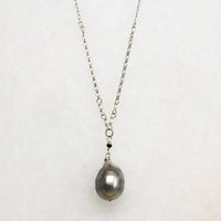 Tahitian Pearl & Black Diamond Necklace by brunet