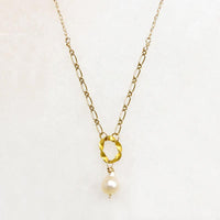 Twisted 18k "O" Pearl Necklace by brunet