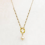 Twisted 18k "O" Pearl Necklace by brunet