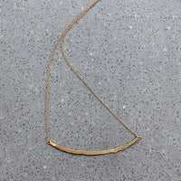 Hand Forged Gold Bar Necklace by brunet