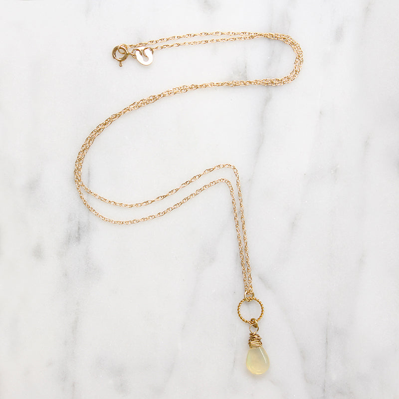 October Opal Teardrop Necklace by brunet