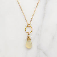 October Opal Teardrop Necklace by brunet