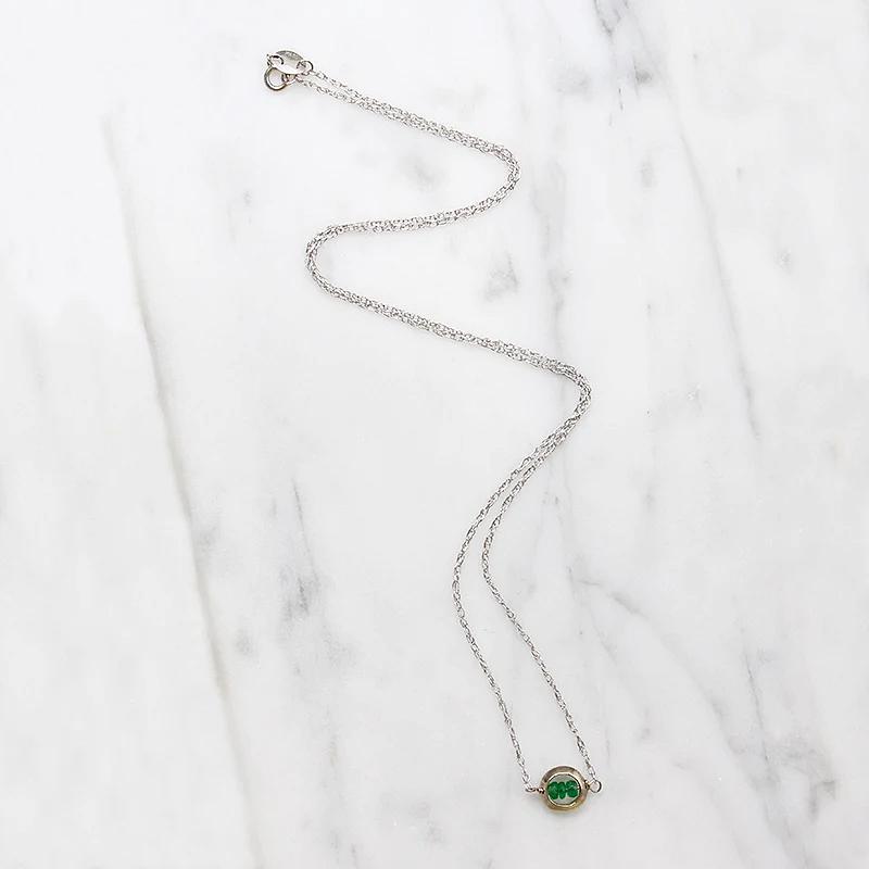 Verdant Emerald in White Gold "O" Necklace by brunet