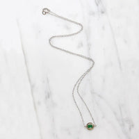 Verdant Emerald in White Gold "O" Necklace by brunet