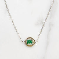 Verdant Emerald in White Gold "O" Necklace by brunet