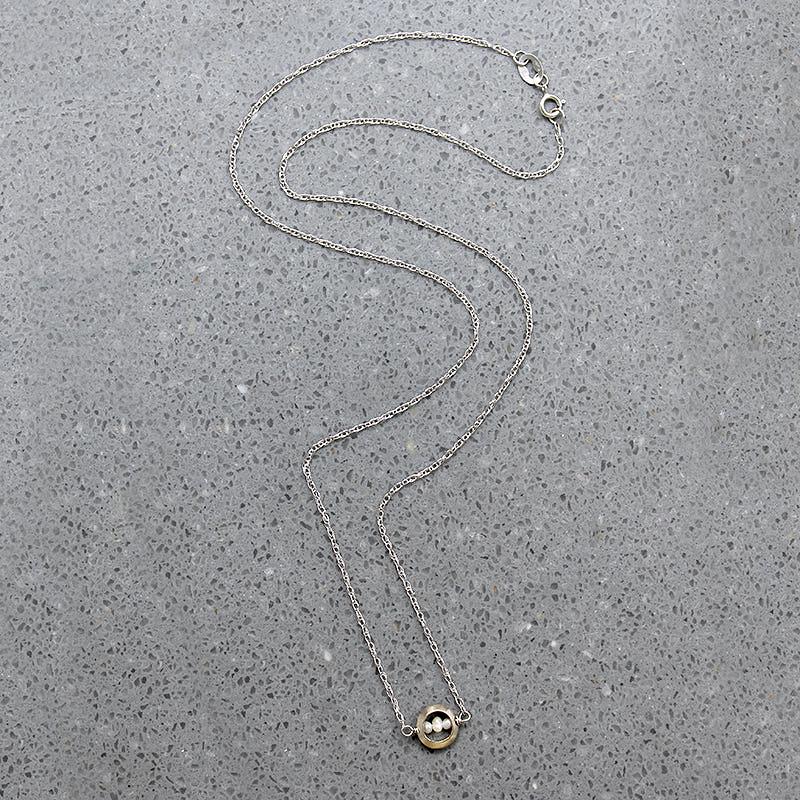 Petite Pearls in White Gold "O" Necklace by brunet