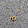 Dainty White Pearls in Gold "O" Necklace by brunet