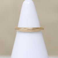 Cutie Ridged 14k Gold Pinky Ring