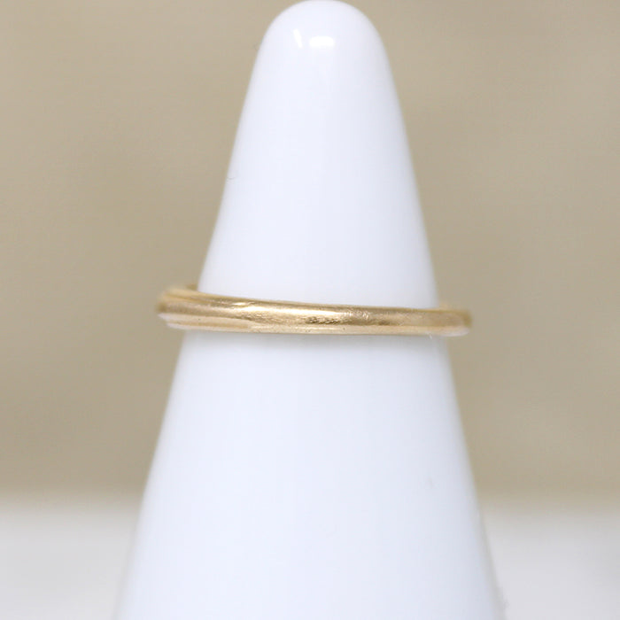 Cutie Ridged 14k Gold Pinky Ring
