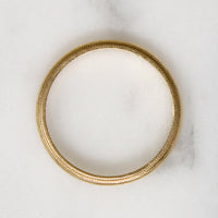 Slim Half Round 14k Gold Band with Milgrain Edge