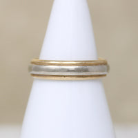 Mid Century Two-Tone Gold Wedding Band