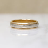 Mid Century Two-Tone Gold Wedding Band