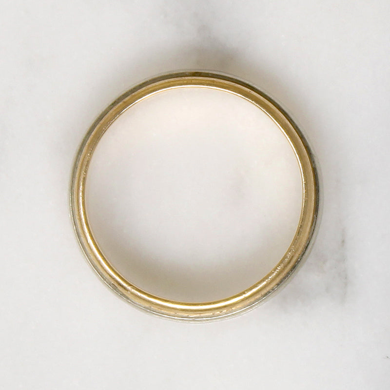 Mid Century Two-Tone Gold Wedding Band
