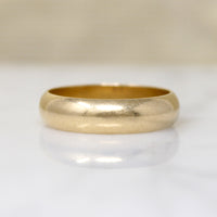 Glowing 14k Gold Half Round Wedding Band Size 10.5