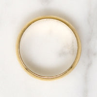Glowing 14k Gold Half Round Wedding Band Size 10.5