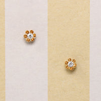 Twinkly Diamonds in 14k Gold Belcher Stud Earrings