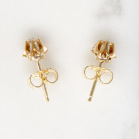 Twinkly Diamonds in 14k Gold Belcher Stud Earrings