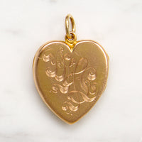 Shreve & Co. Rosy Gold Heart Locket with Old Mine Diamond