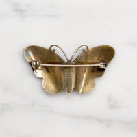 Darling Butterfly Brooch with Blue Enamel Wings