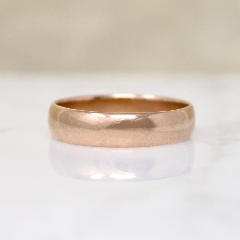 Antique 14k Rosy Gold Size 9.75 Wedding Band