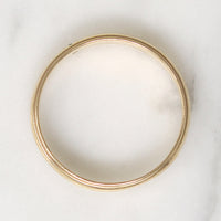 Deco 14k Gold Band with Stepped Edge Size 11.25