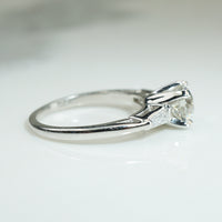Chic Mid Century Old Euro Diamond Engagement Ring