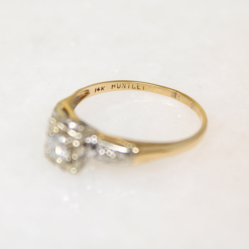 Sweet Hearts & Flowers Diamond Engagement Ring