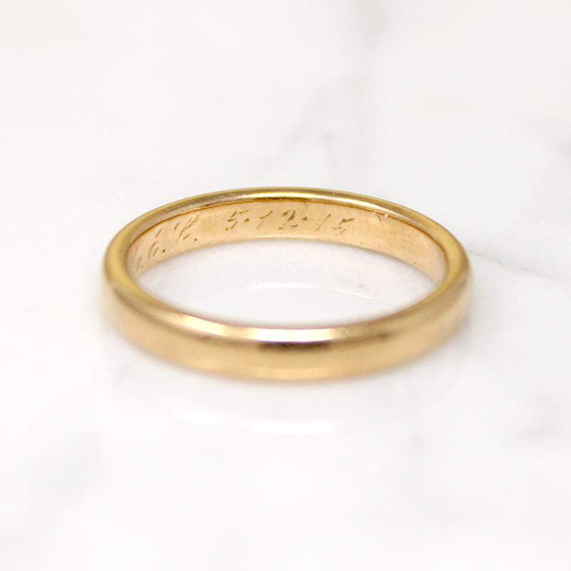 Antique 14k Gold Wedding Band Size 5.5
