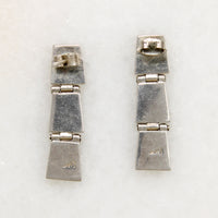 Marvelous Malachite Inlay in Sterling Silver Earrings