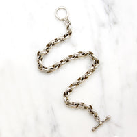 Sterling Silver Cable Chain Bracelet with Toggle