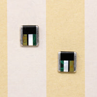 Sophisticated Color-Block Inlay Studs by Royer
