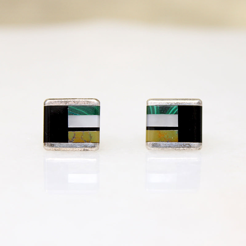 Sophisticated Color-Block Inlay Studs by Royer