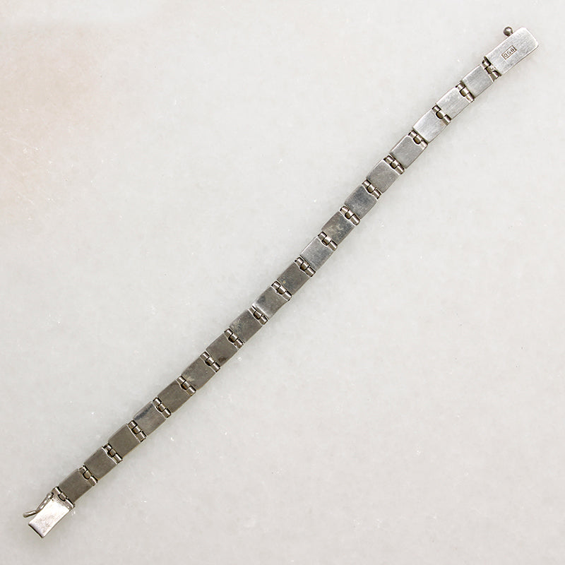 Sleek Turquoise & Sterling Silver Line Bracelet