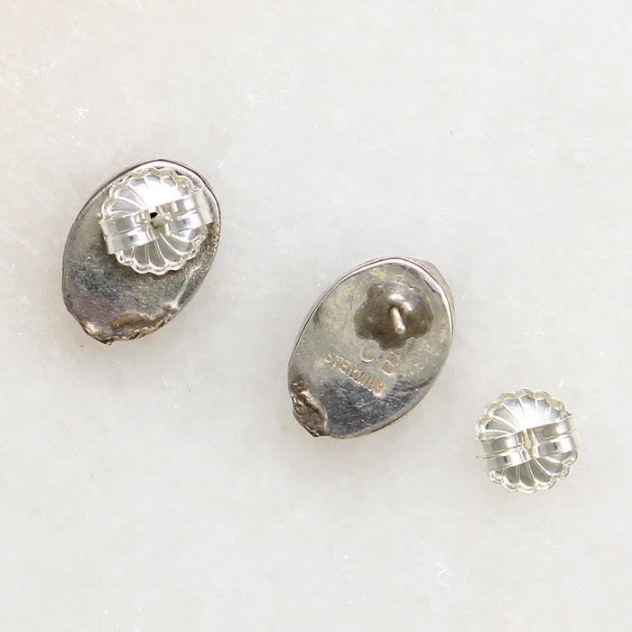Intense Color-Block Inlay & Sterling Silver Studs